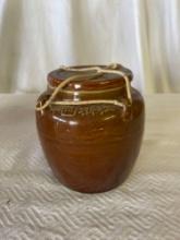 Asian Brown Pottery Canister