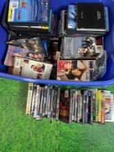 tote of dvds and vhs