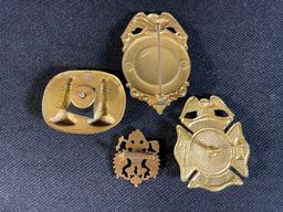 (4) Assorted metal badges and lapel pin's -see photo's-