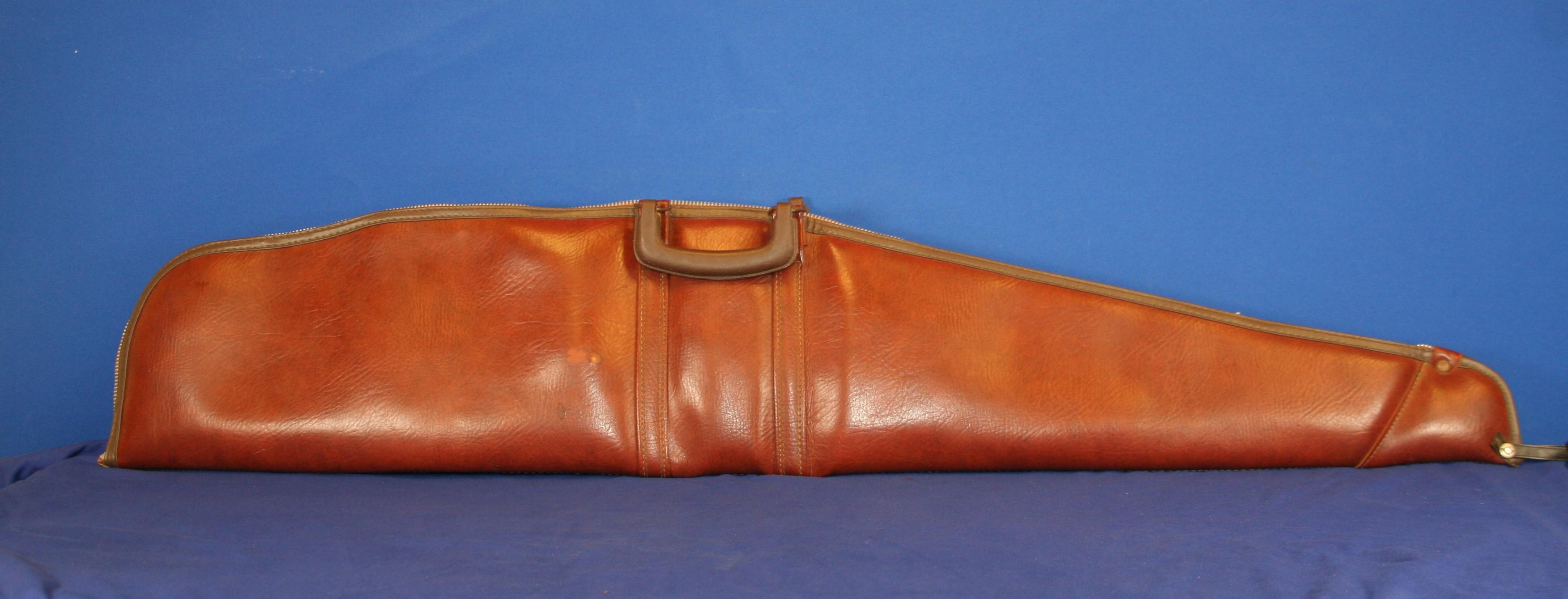 Padded Red Leather Rifle Case. 43" in Length
