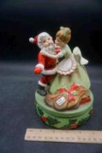 Santa & Lady Music Box