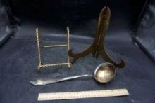 Silver Plated Ladle, Picture Frame Stands