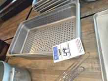 Assorted stainless steel inserts with perforated pan