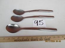 3 12" Stainless Steel Serving Spoons