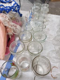Glass Cups, Jars