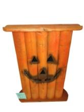 LARGE WOODEN PUMPKIN (HOLE FOR LIGHT) - PICK UP ONLY