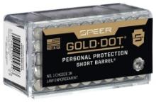 Speer 954 Gold Dot Short Barrel 22 WMR 40 gr Hollow Point 50 Per Box