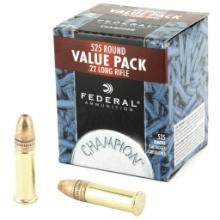 Federal 745 Champion Training Value Pack 22 LR 36 gr Copper Plated Hollow Point CPHP 525 Per Box