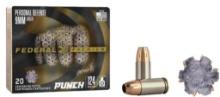 Federal PD9P1 Premium Personal Defense Punch 9mm Luger 124 gr Jacketed Hollow Point JHP 20 Bx