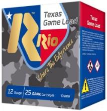 Rio Ammunition TG368TX Top Game Texas Game Load 12 Gauge 2.75 1 14 oz 8 Shot 25 Bx