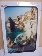 Sea Side Tempered Glass Wall Art