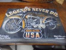 Legends Never Die Motorcycle Rug