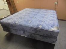 King Size Bed Complete w/ Serta Perfect Sleeper Quest Mattress Set & Metal Frame
