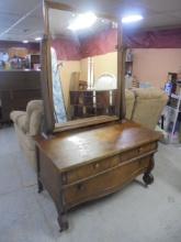 Antique 3 Drawer Dresser w/ Mirror