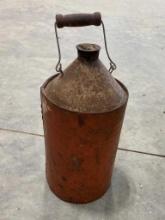 ANTIQUE JUG WITH WOODEN BOTTOM