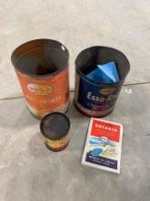 ASSORTED TINS AND MAP