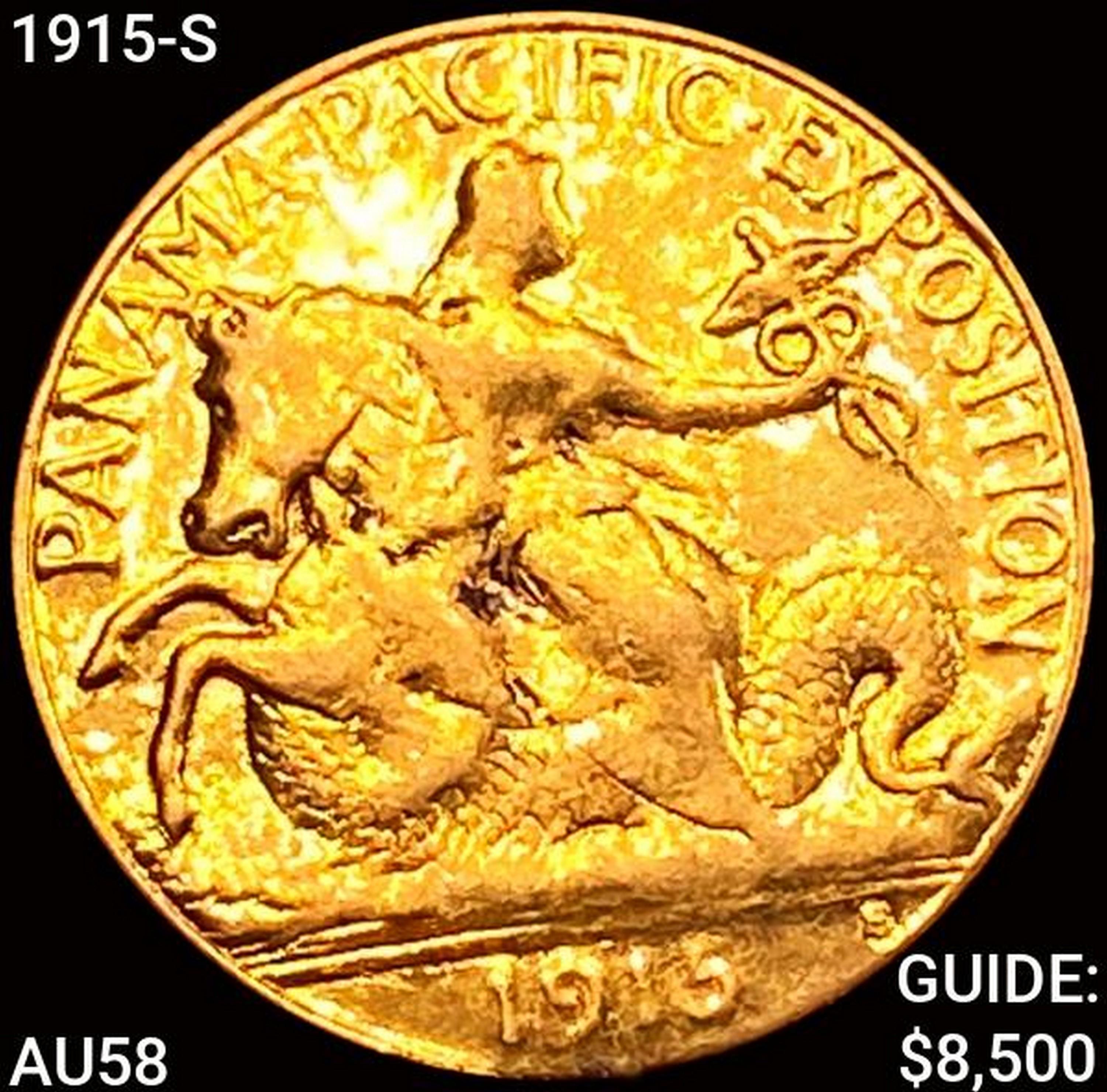 1915-S Pan-Pac $2.5 Gold Quarter Eagle CHOICE AU