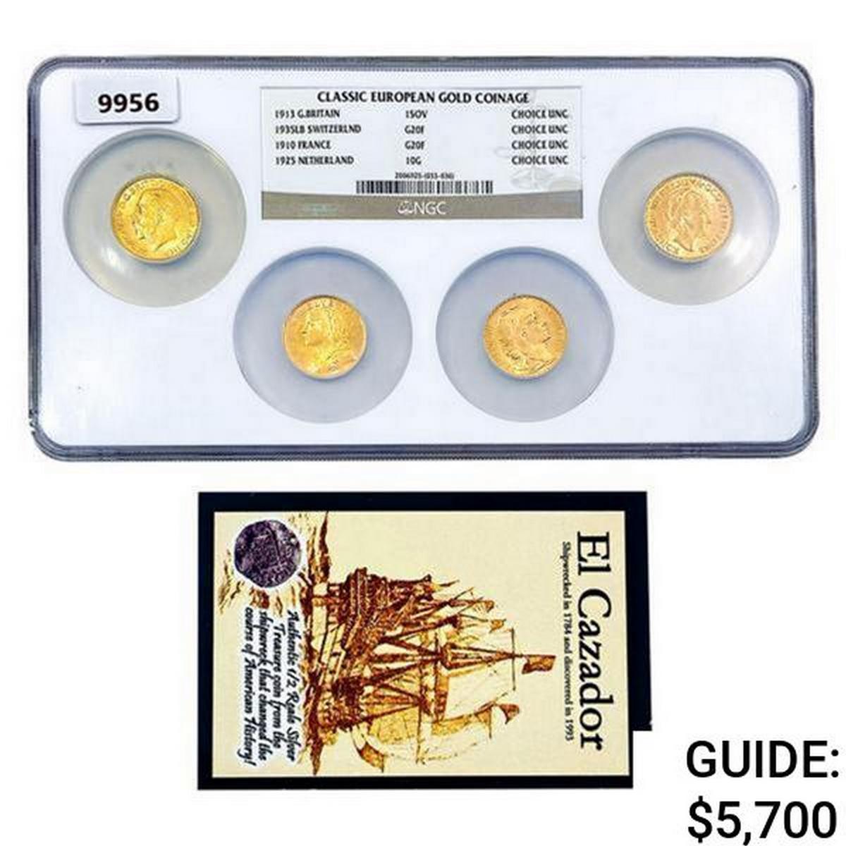 1913-1935 Classic European .8036oz Gold Coinage [4