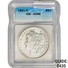 1891-O Morgan Silver Dollar ICG AU55