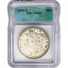 1894-O Morgan Silver Dollar ICG AU50