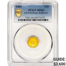 1903 Lousiana Purchase Expo Gold Dollar PCGS MS66