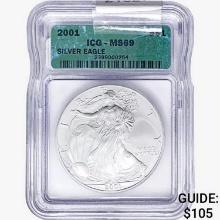 2001 Silver Eagle ICG MS69