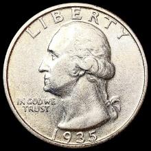 1935-S Washington Silver Quarter CLOSELY UNCIRCULA