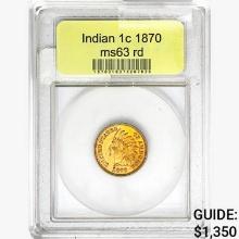 1870 Indian Head Cent USCG MS63 RD