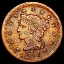 1851 Braided Hair Large Cent UNCIRCULATED
