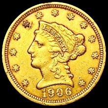 1906 $2.50 Gold Quarter Eagle CHOICE AU
