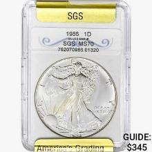 1986 Silver Eagle SGS MS70