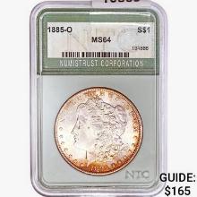 1885-O Morgan Silver Dollar NTC MS64