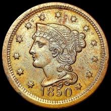 1850 Braided Hair Large Cent CLOSELY UNCIRCULATED