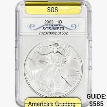 2002 Silver Eagle SGS MS70