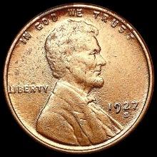 1927-S RED Wheat Cent CHOICE AU