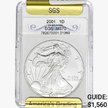 2001 Silver Eagle SGS MS70