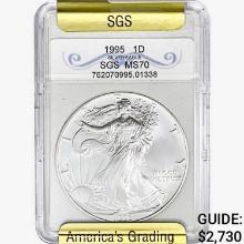 1995 Silver Eagle SGS MS70