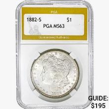 1882-S Morgan Silver Dollar PGA MS63