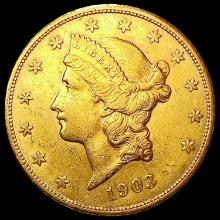1903-S $20 Gold Double Eagle CHOICE AU