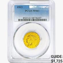 1913 $5 Gold Half Eagle PCGS MS61