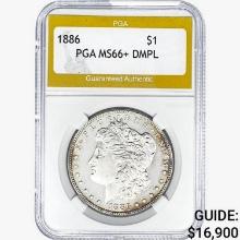 1886 Morgan Silver Dollar PGA MS66+ DMPL