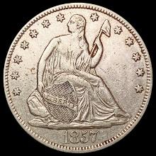 1857 Seated Liberty Half Dollar CLOSELY UNCIRCULAT