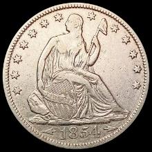 1854 Seated Liberty Half Dollar NEARLY UNCIRCULATE