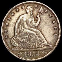 1854-O Seated Liberty Half Dollar CLOSELY UNCIRCUL