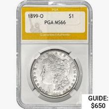 1899-O Morgan Silver Dollar PGA MS66