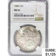 1888-S Morgan Silver Dollar NGC MS61