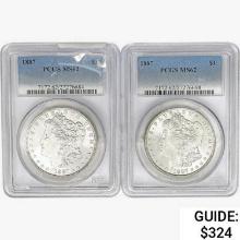 1887 [2] Morgan Silver Dollar PCGS MS62