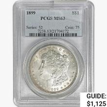 1899 Morgan Silver Dollar PCGS MS63