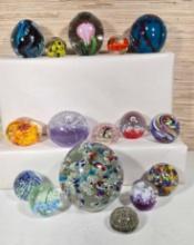16 Art Glass Paperweights