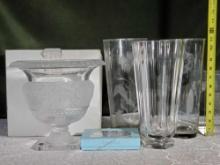 Collection of Art Crystal and Glass Vases and Accessories
